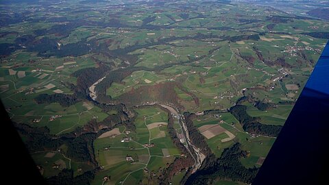 Sensengraben in Richtung Gantristkette.