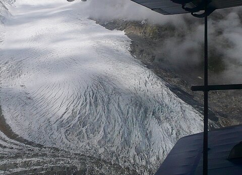 Blick zurück auf den Gletscher.