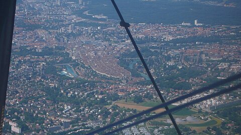 Über der Stadt Bern.