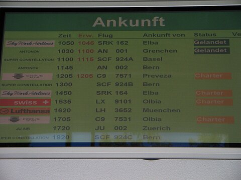Antonov Flug wird angezeigt.