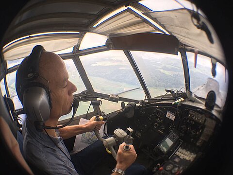 Aus der Sicht des Piloten.